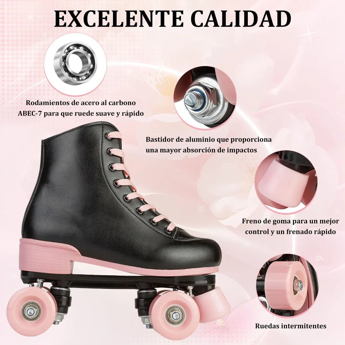 Size 35 - 40 Flashing Roller Skates For Women Double Row Quad Skate Shoes 4 Wheels Sneakers Adult Outdoor Skating Training 2025 - silverfoxgoods